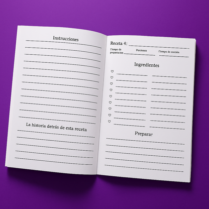 Mom, I Want Learn Your Recipe Journal (Espanol)